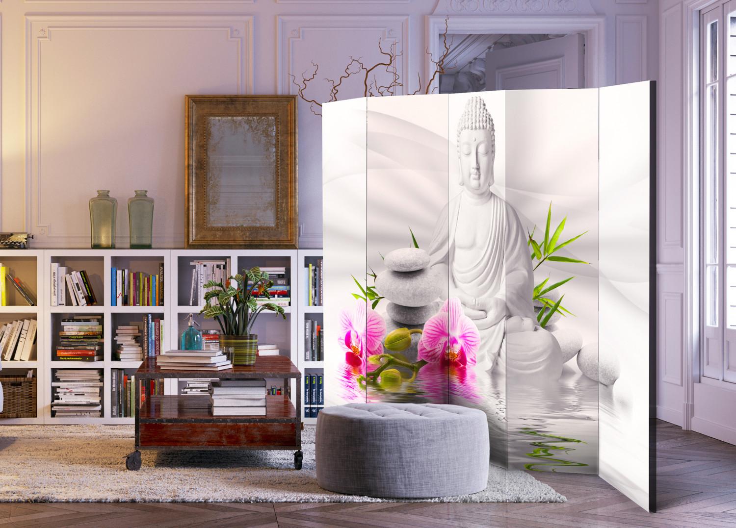 Biombo Buddha and Orchids II [Room Dividers]