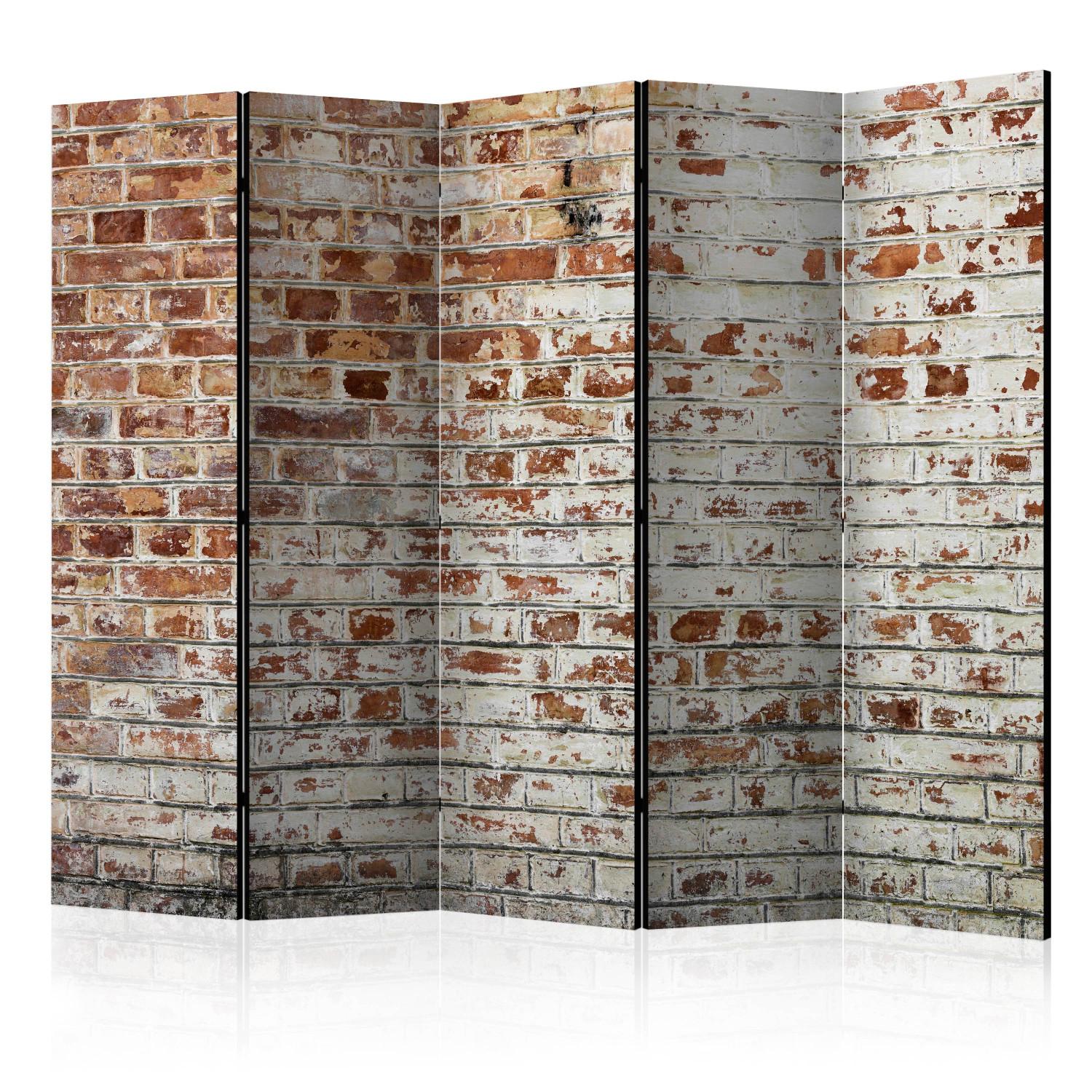 Biombo barato Muros memoria II - textura arquitectónica ladrillos rojos urbanos