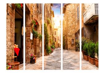 Biombo Colourful Street in Tuscany II [Room Dividers]