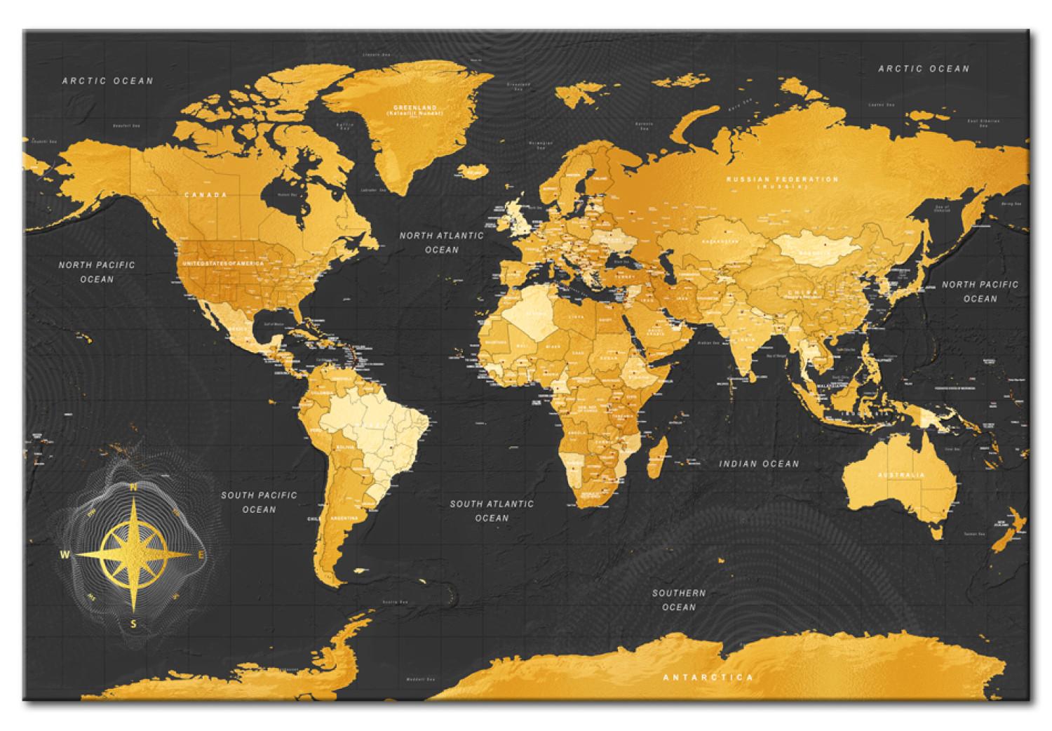 Decoración en corcho Golden World [Cork Map]