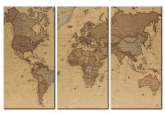 Tablero decorativo en corcho Stylish World Map [Cork Map]