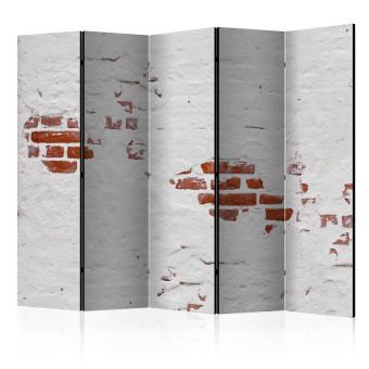 Biombo barato Stone Secret II - textura arquitectónica retro de hormigón blanco