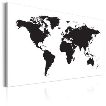 Cuadro moderno World Map: Black & White Elegance