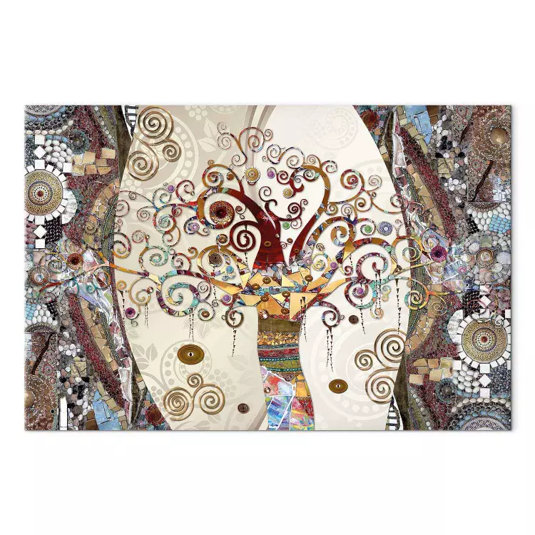 Cuadro Patrones en espiral de Gustav Klimt (1 parte) - árbol colorido en arte