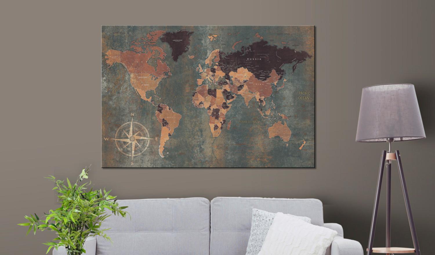 Tablero decorativo en corcho Mysterious World [Cork Map]