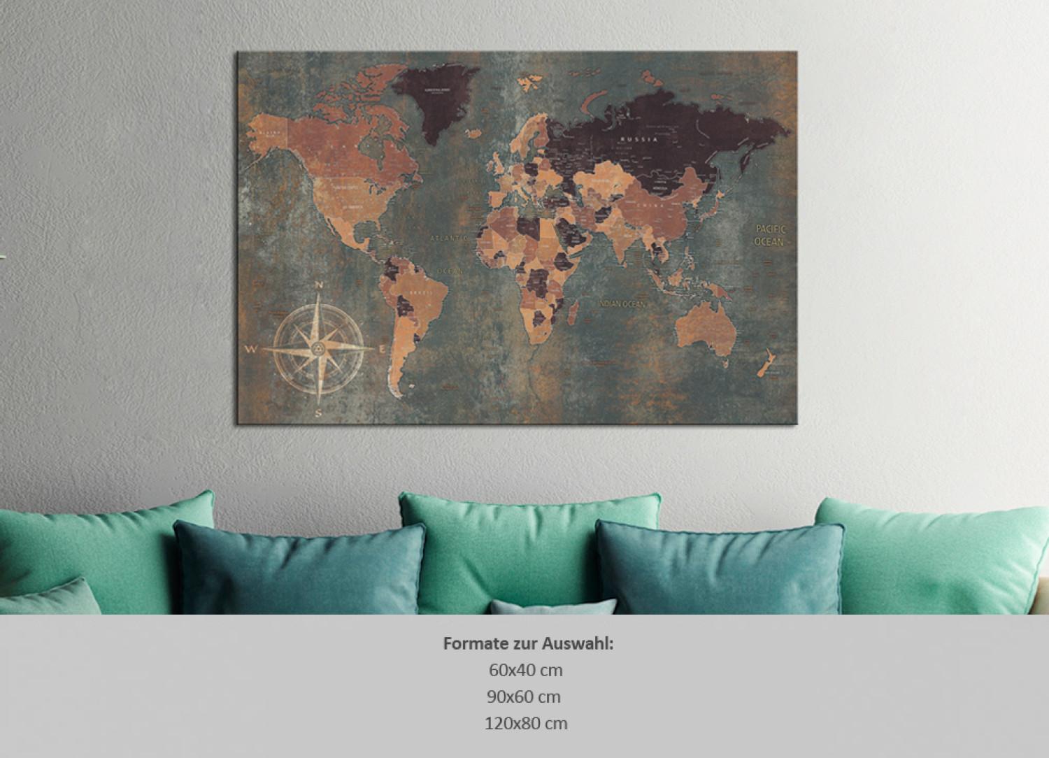 Tablero decorativo en corcho Mysterious World [Cork Map]