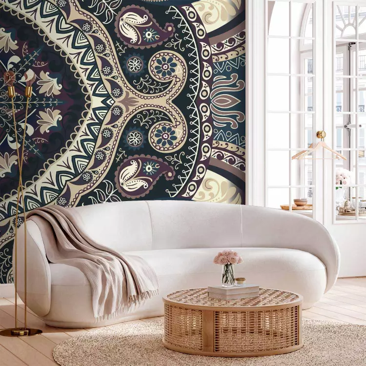Fotomural decorativo Mosaico - motivo oriental con ornamentos regulares y coloridos