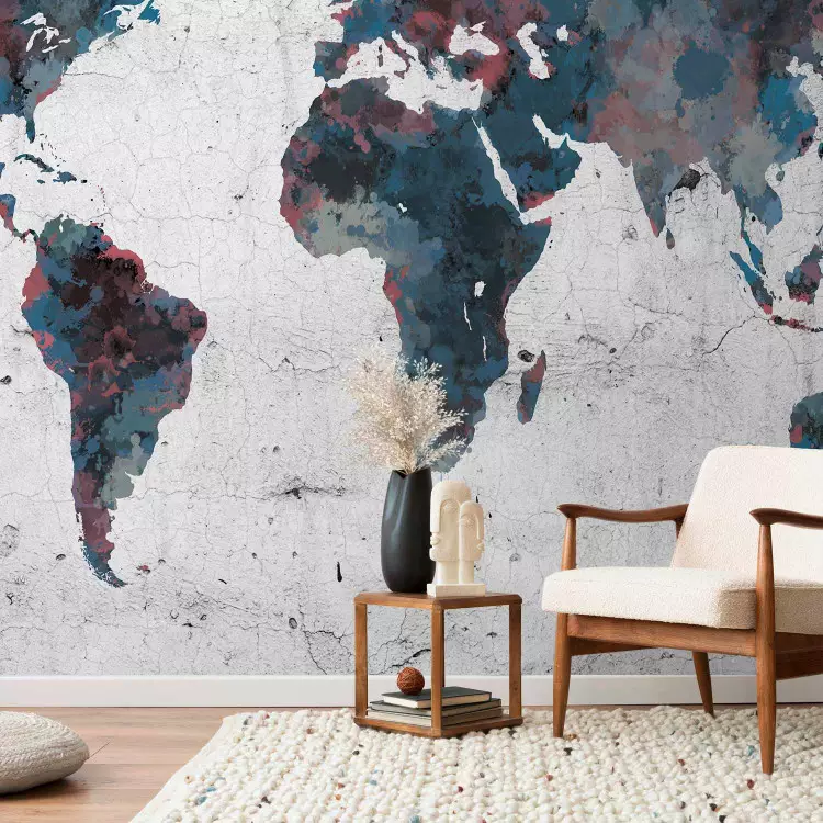 World map on the wall