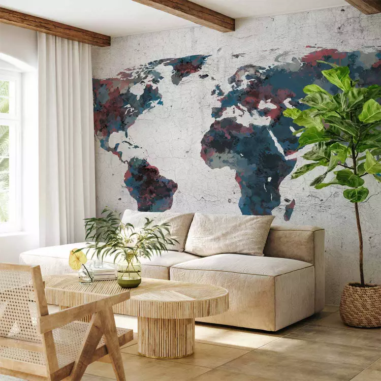 Fotomural World map on the wall