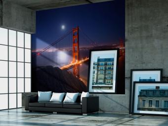 Fotomural Arquitectura de San Francisco - el puente Golden Gate de noche