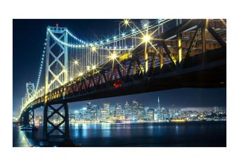 Fotomural decorativo Puente de la bahía por la noche