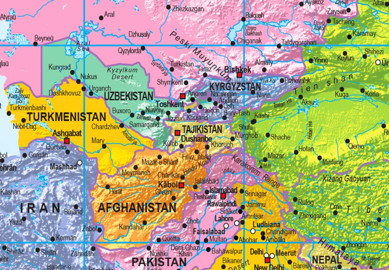 Cuadro moderno Mapa del mundo: Orbis Terrarum II - mapa político detallado