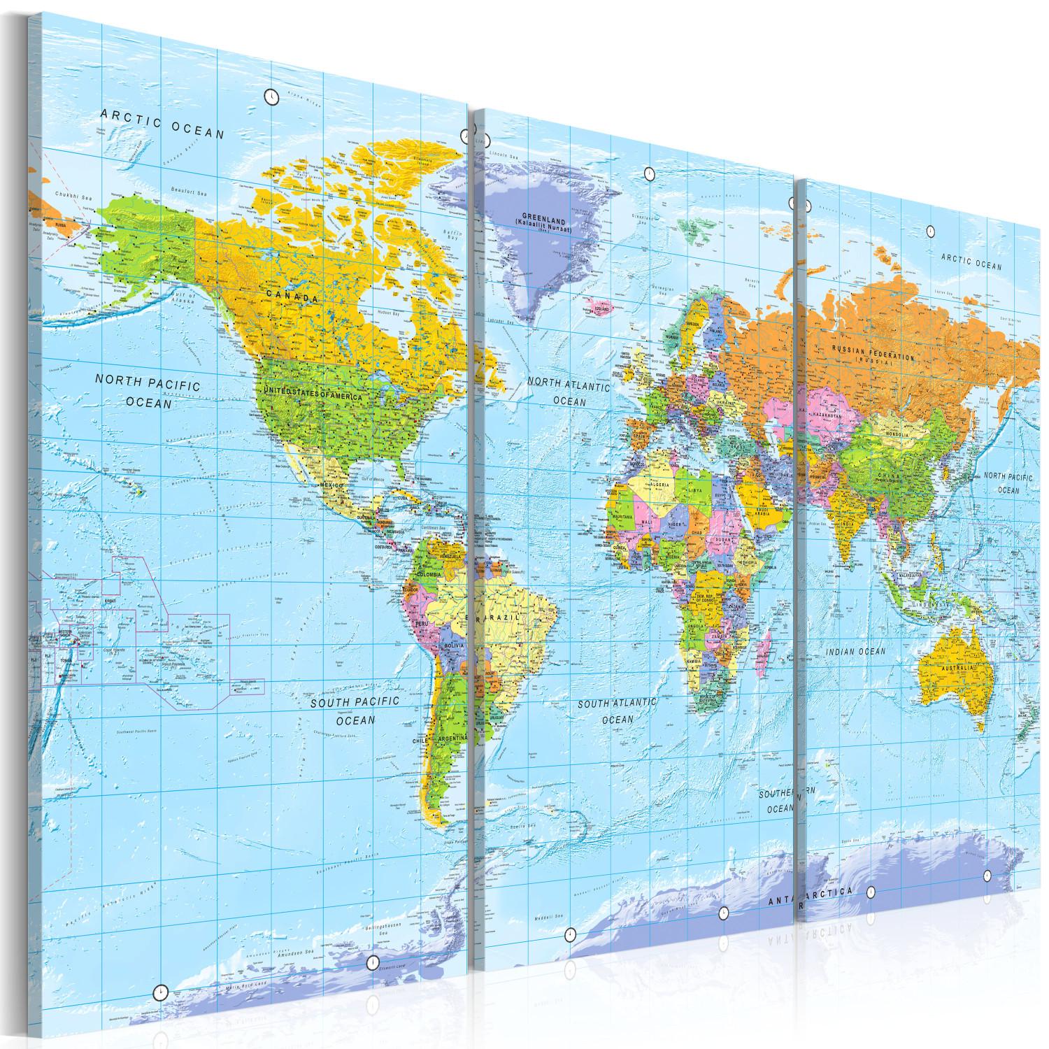 Cuadro moderno Mapa del mundo: Orbis Terrarum II