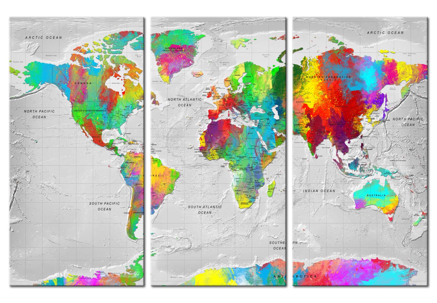 Cuadro moderno Maps: Colourful Finesse II