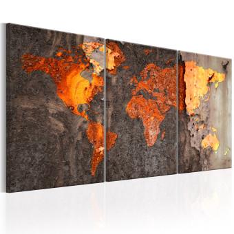 Cuadro decorativo World Map: Rusty World