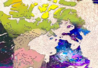 Cuadro World Map: Colourful Ramble