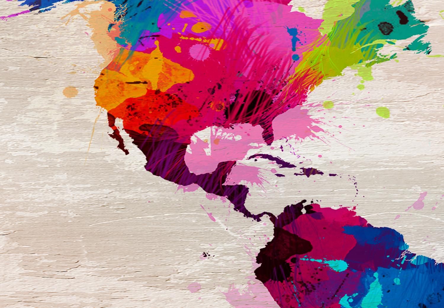 Cuadro World Map: Finesse of Colours