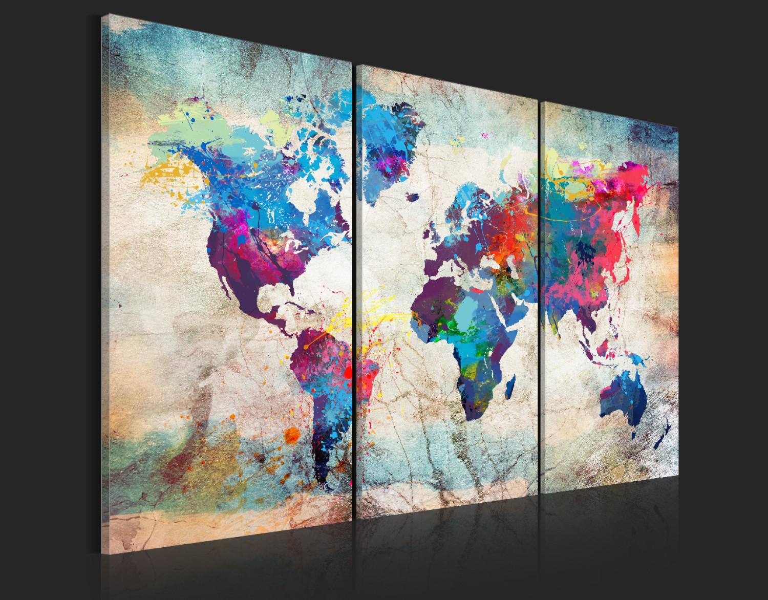 Gráfico en el vidrio acrílico World Maps: Modern Style [Glass]