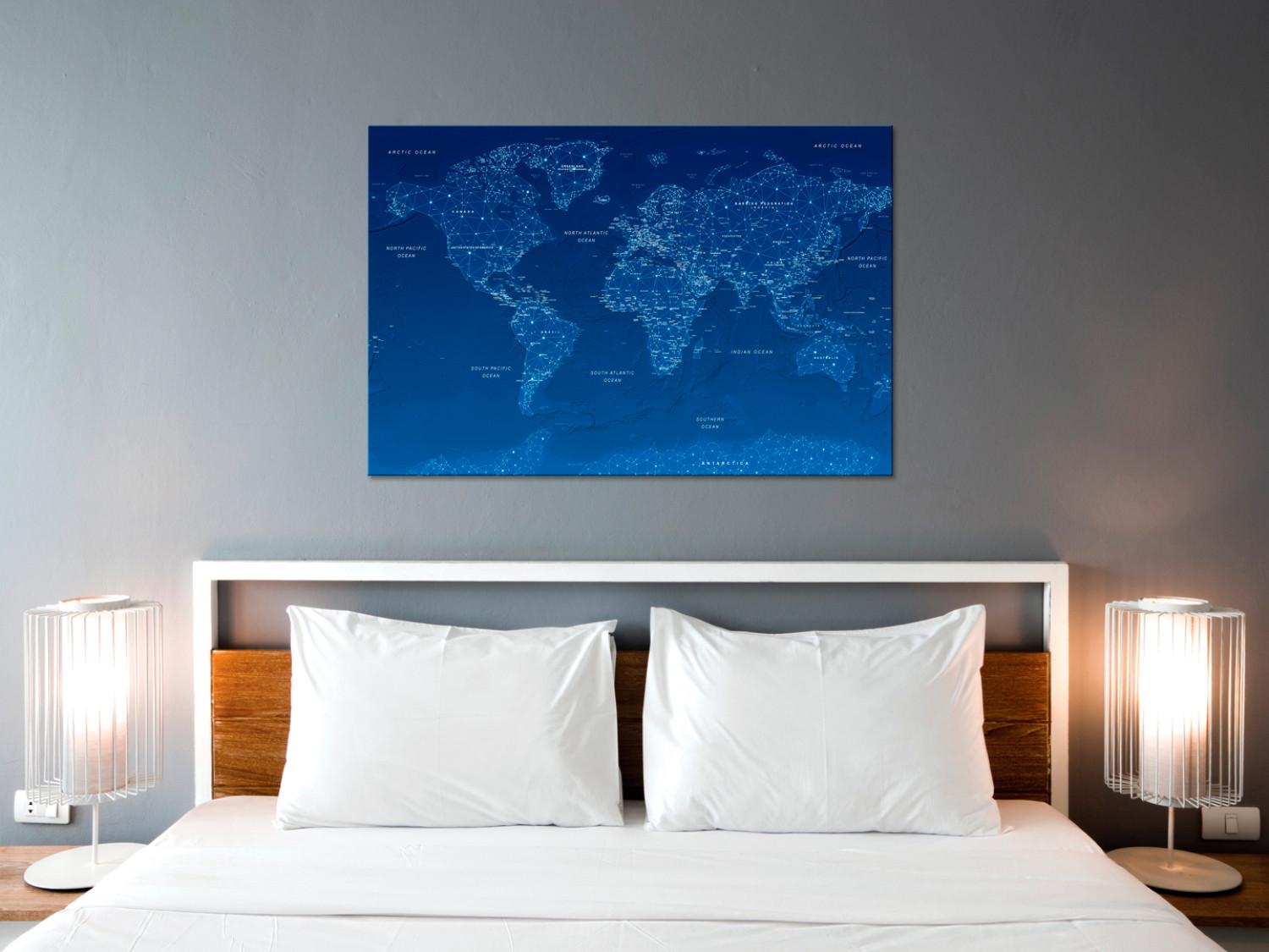 Tablero decorativo en corcho World Map: World Connection  [Cork Map]