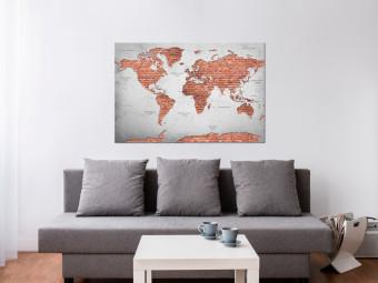 Tablero decorativo en corcho Brick World [Cork Map]