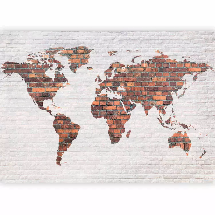 World Map: Brick Wall