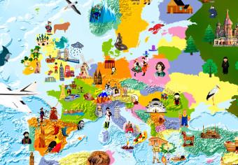 Tablero decorativo en corcho Children's Map: Colourful Travels [Cork Map]