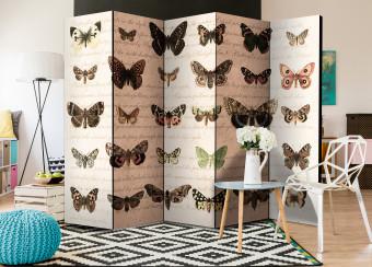 Biombo original Retro Style: Butterflies II [Room Dividers]