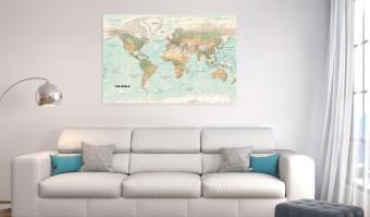 Tablero decorativo en corcho World Map: Beautiful World [Cork Map]