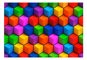 Fotomural Colorful Geometric Boxes