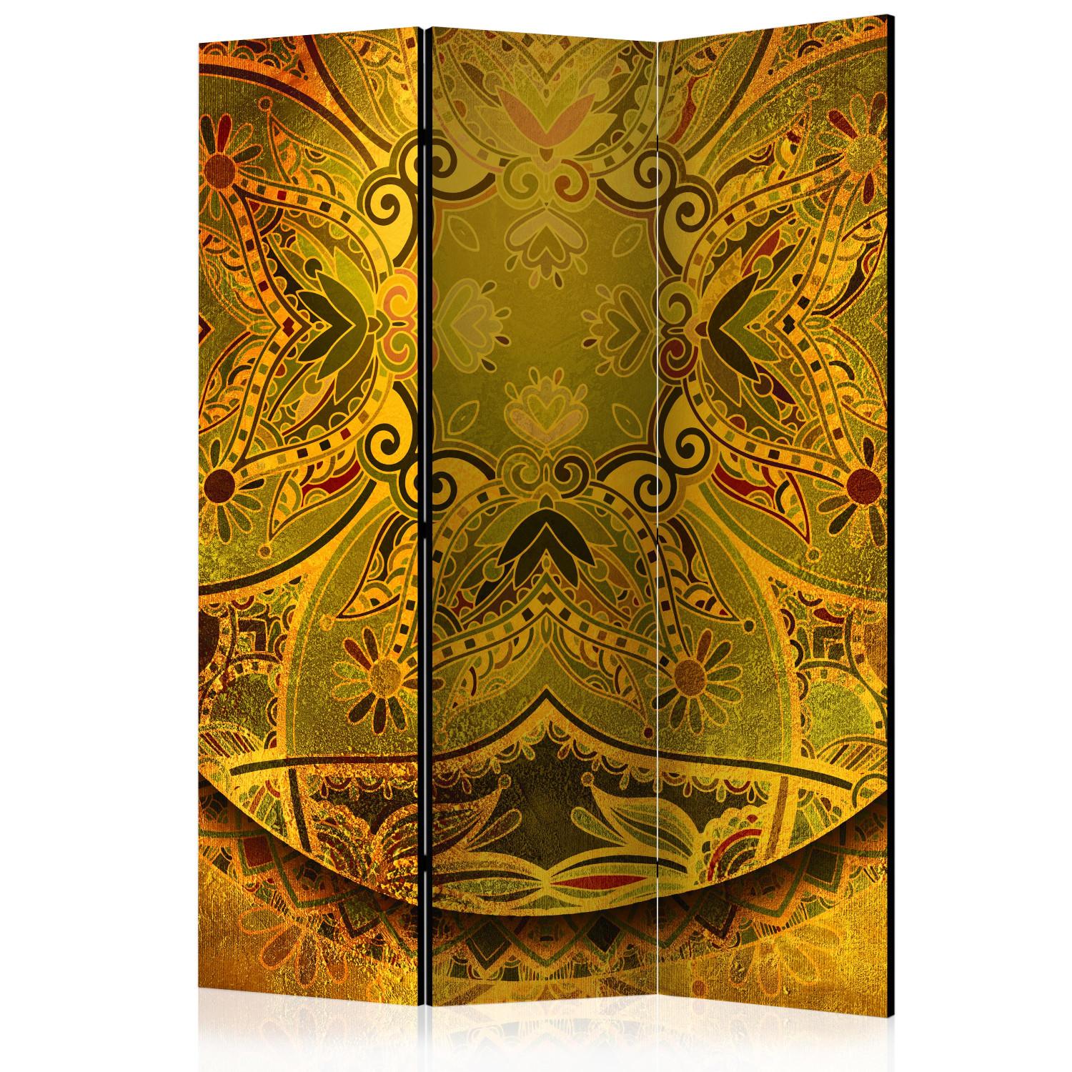 Biombo original Mandala: Energía de oro [Room Dividers]