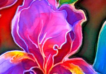 Cuadro Iris arcoíris (1 pieza) - flores abstractas al sol