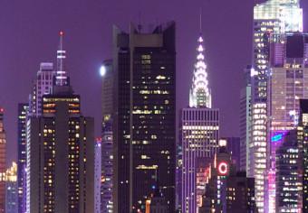 Cuadro Nueva York: Rascacielos (5 piezas) - rascacielos y océano de noche