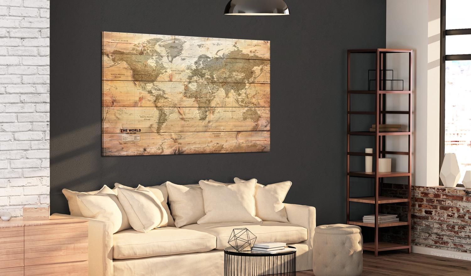 Tablero decorativo en corcho World Map: Boards [Cork Map]