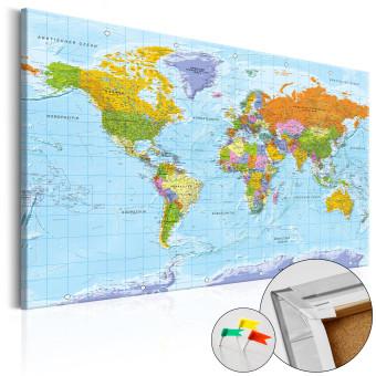Decoración en corcho Mapa del mundo: Orbis Terrarum [Tablero corcho DE]