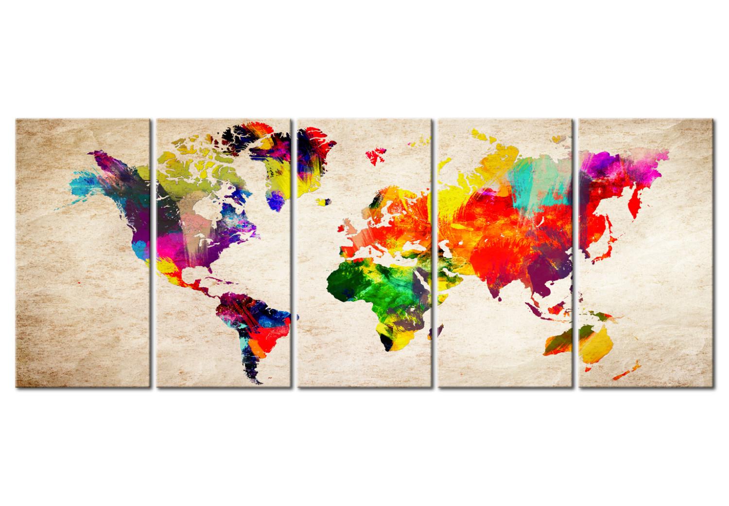 Cuadro moderno World Map: Painted World