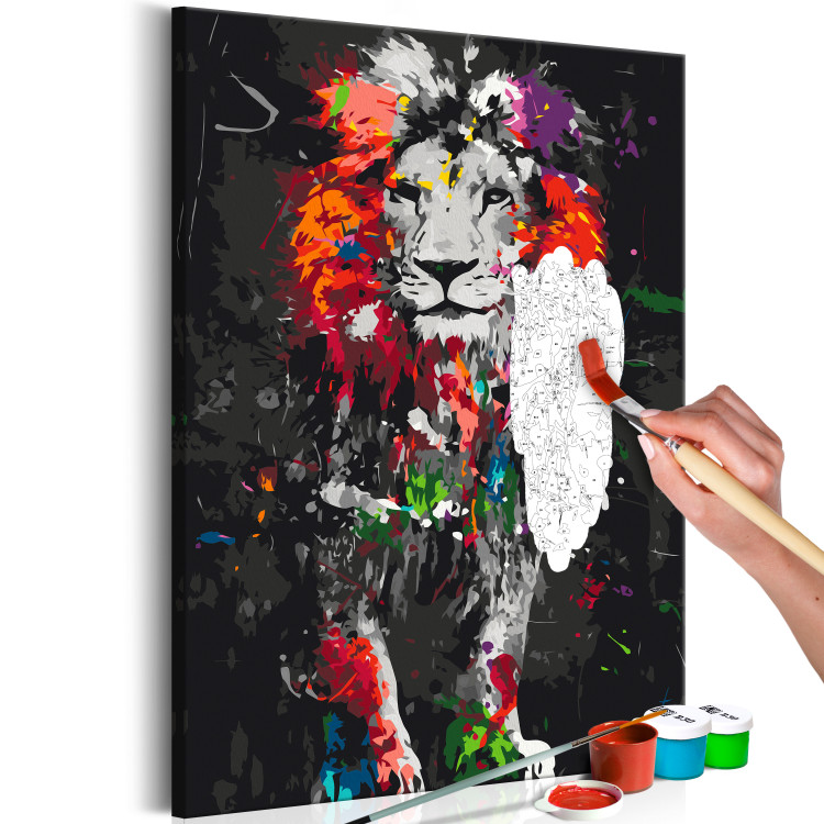  Dibujo para pintar con números Colourful Animals: Lion 127300 additionalImage 3