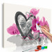 Cuadro para pintar con números Ángeles (corazón y orquídea rosa) 107510 additionalThumb 3