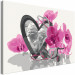 Cuadro para pintar con números Ángeles (corazón y orquídea rosa) 107510 additionalThumb 5