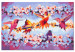 Cuadro numerado para pintar Chirping - Colorful Hummingbirds and Purple Flowering Twigs 144610 additionalThumb 3