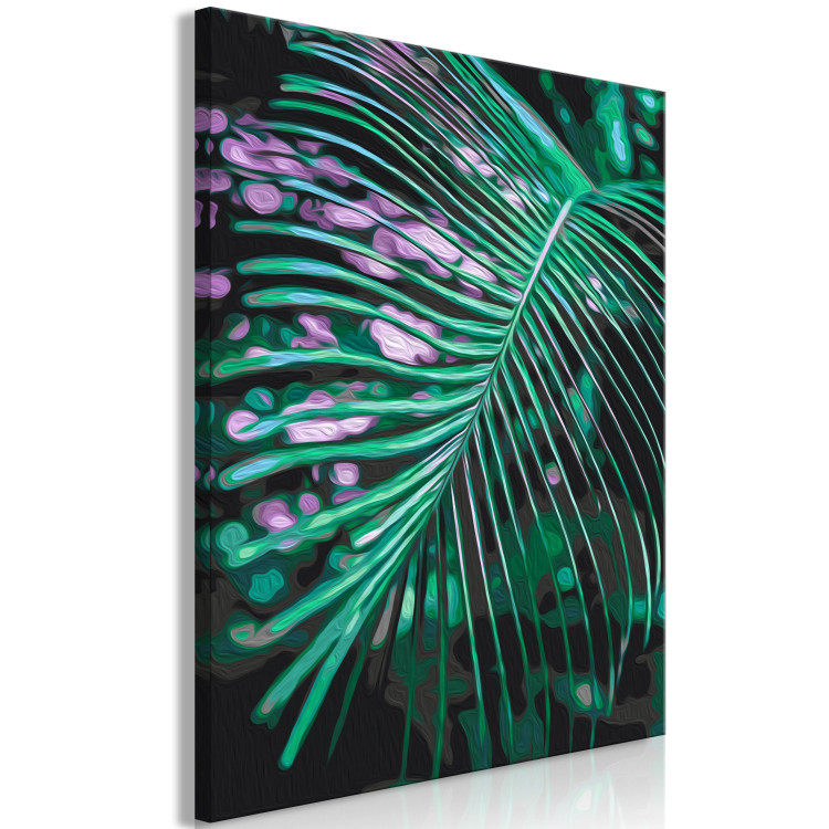 Cuadro para pintar con números Morning Freshness - Green Palm Leaf With Water Drops 146210 additionalImage 6