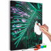 Cuadro para pintar con números Morning Freshness - Green Palm Leaf With Water Drops 146210 additionalThumb 7