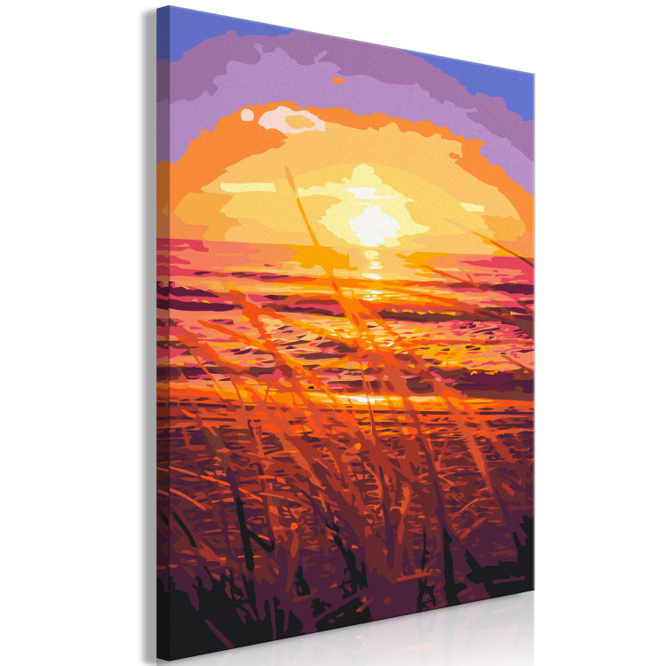Cuadro numerado para pintar Summer Evening - Orange Sunset on the Beach Full of Grass 144620 additionalImage 7