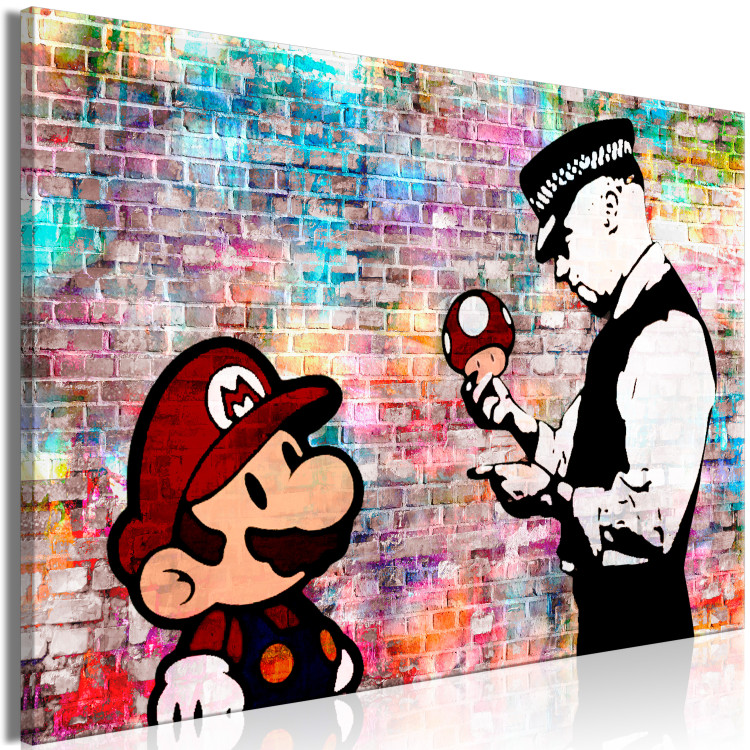 Cuadro XXL Rainbow Brick (Banksy) [Large Format] 137540 additionalImage 2