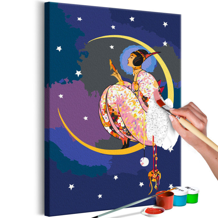 Cuadro para pintar con números Starry Night - Woman on the Moon Looking in the Mirror 144140 additionalImage 3