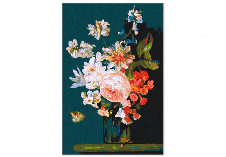 Cuadro numerado para pintar Spring Bouquet - Colorful Bunch of Peonies, Roses and Passion Flower 147340 additionalImage 4