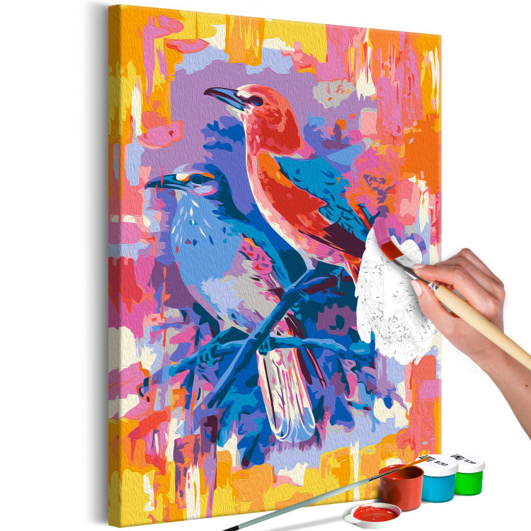 Cuadro para pintar por números Red Bird and Blue Bird 143660 additionalImage 7