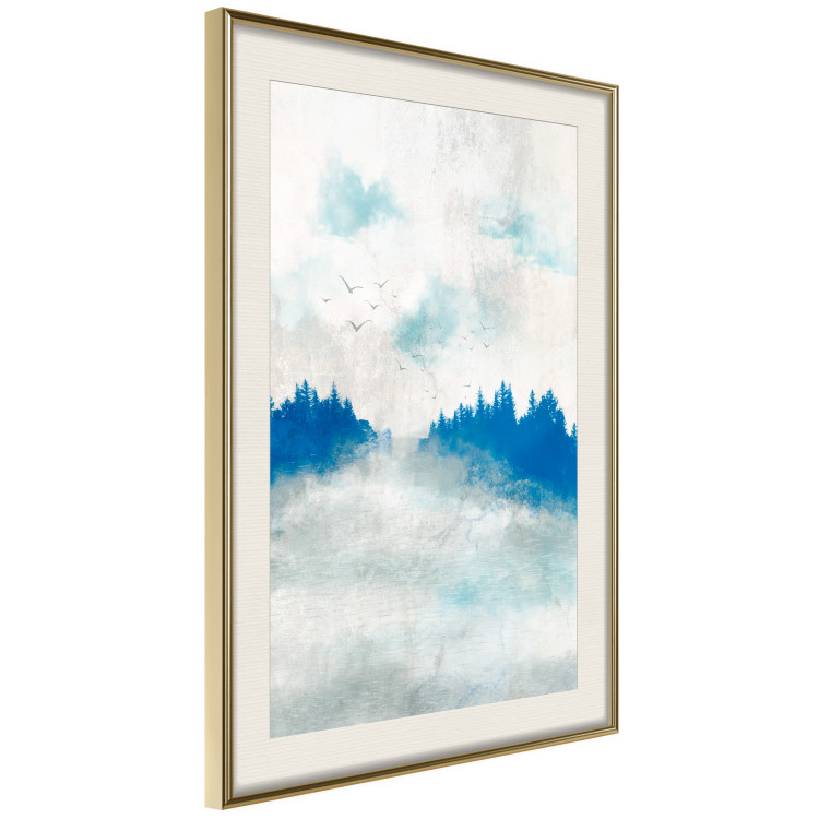 Póster Blue Forest - Delicate, Hazy Landscape in Blue Tones 145760 additionalImage 9