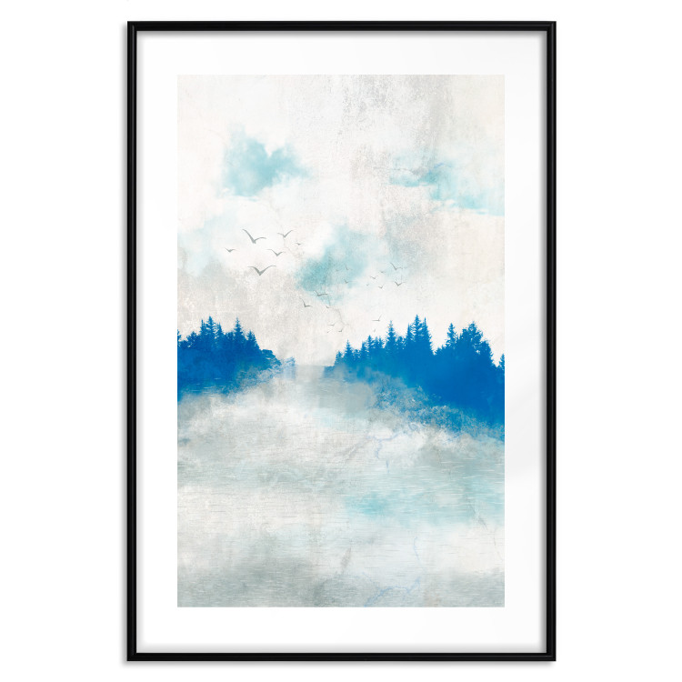 Póster Blue Forest - Delicate, Hazy Landscape in Blue Tones 145760 additionalImage 23