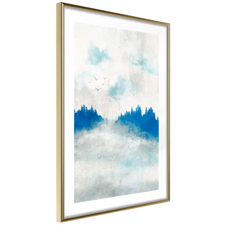 Póster Blue Forest - Delicate, Hazy Landscape in Blue Tones 145760 additionalImage 4