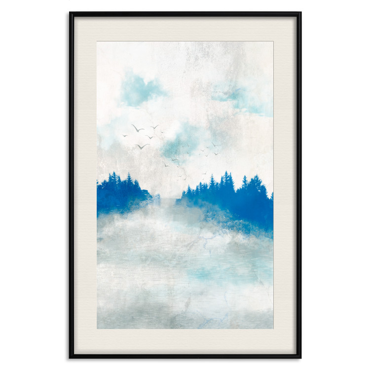 Póster Blue Forest - Delicate, Hazy Landscape in Blue Tones 145760 additionalImage 21